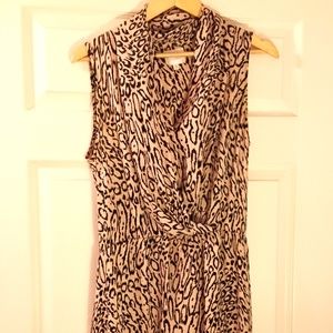 Parker Silk Dress from CUSP – Pink Leopard – M